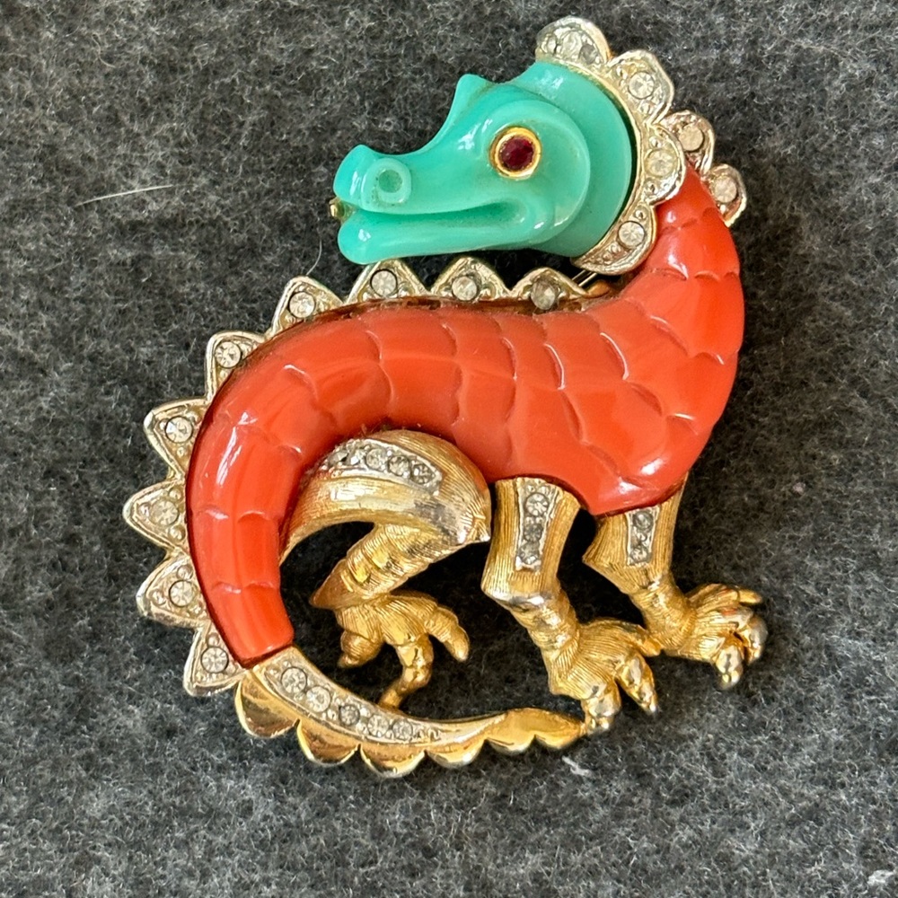 Vintage Dragon Brooch